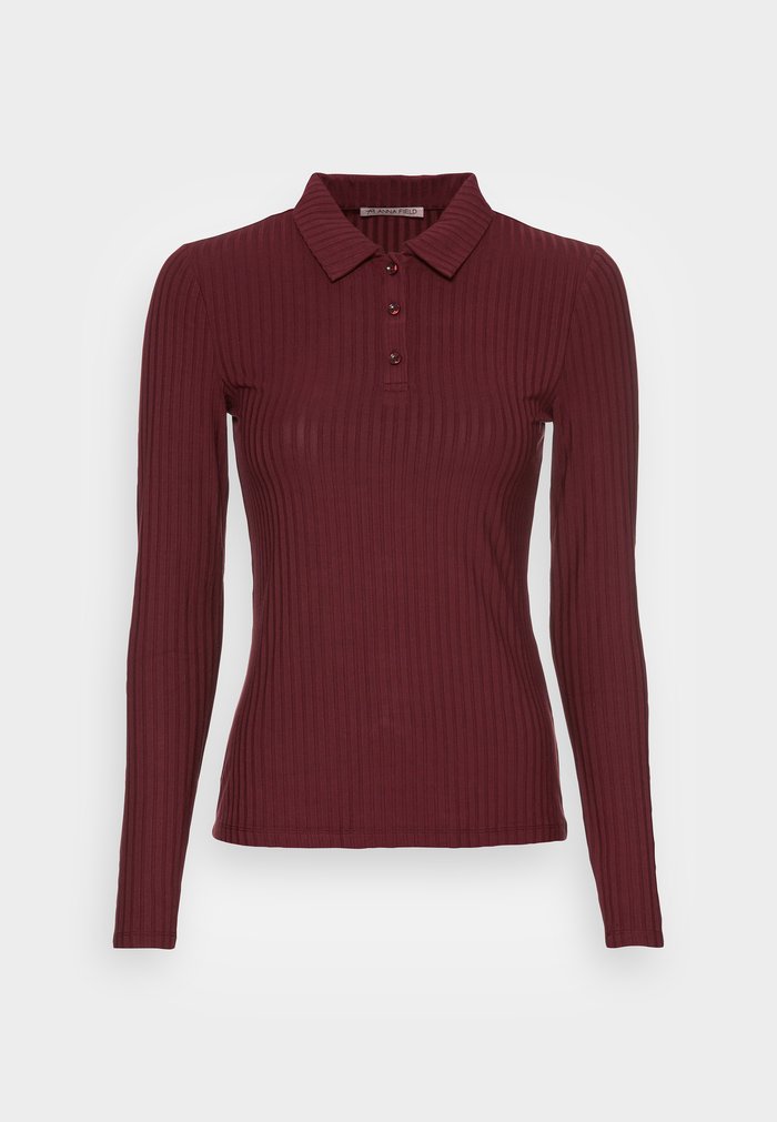 Hauts Anna Field RIBBED Rouge Foncé Femme | YWS-1672187